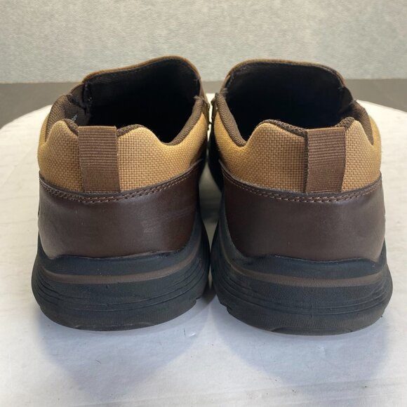 Skechers Shoes Relaxed Fit Seveno Mens Sz 11.5 Brown Leather‎ Slip On 66146 - Picture 12 of 16